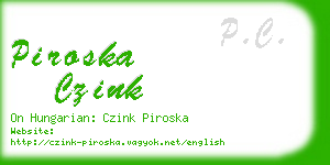 piroska czink business card